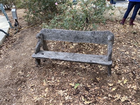 Bench made by a resident