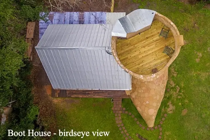 Birdseye view of the Boot house in Huntsville Texas