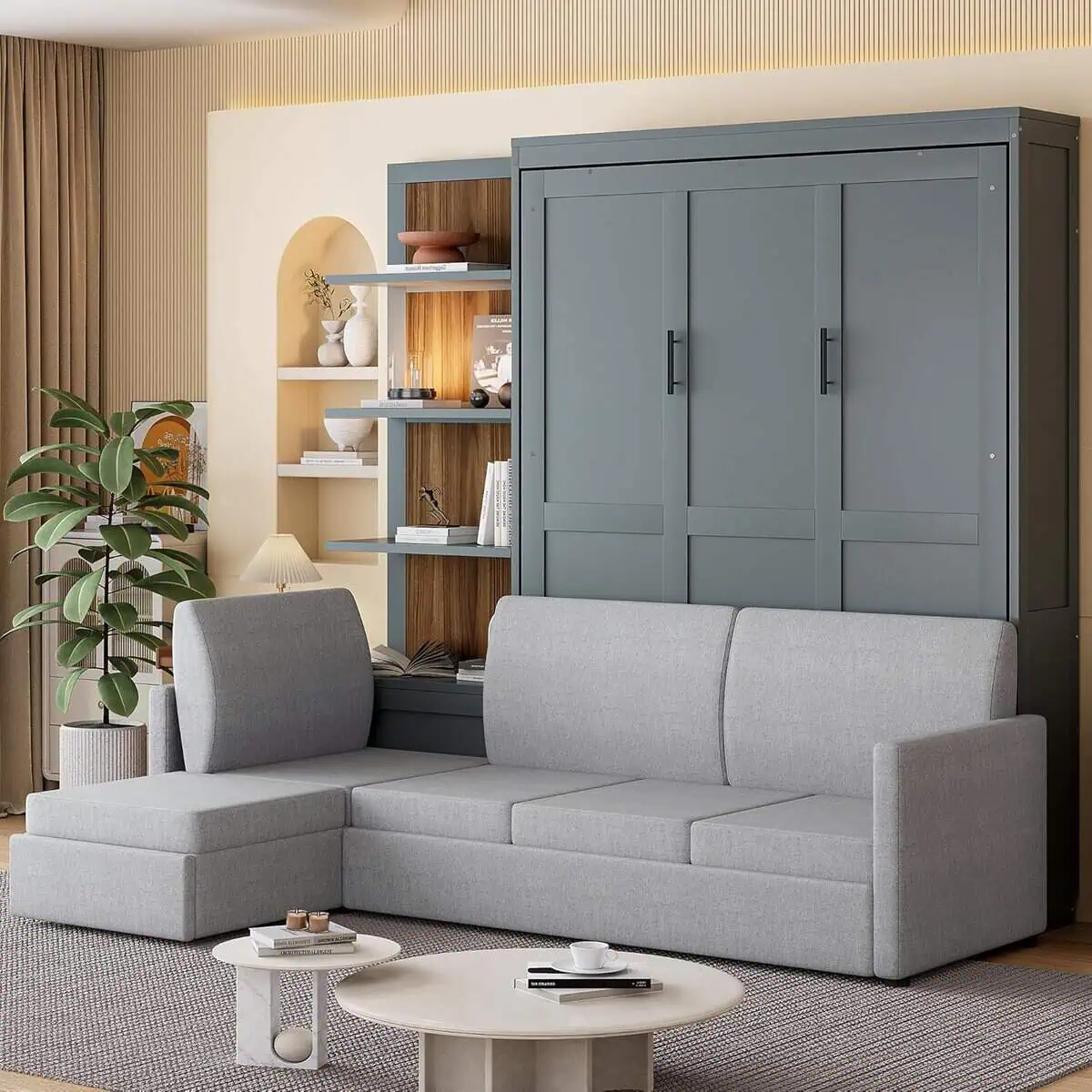 Harper & Bright Designs Queen Size Murphy Bed