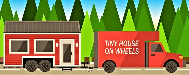 tiny house, scene, clip art