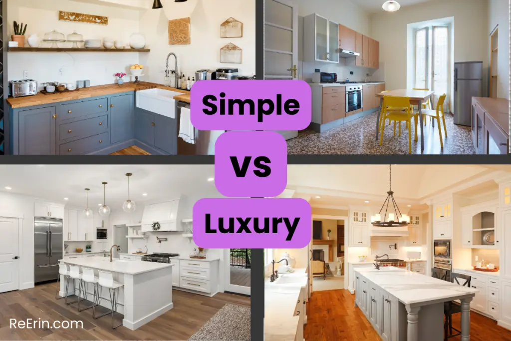 simple vs luxury kitchen
