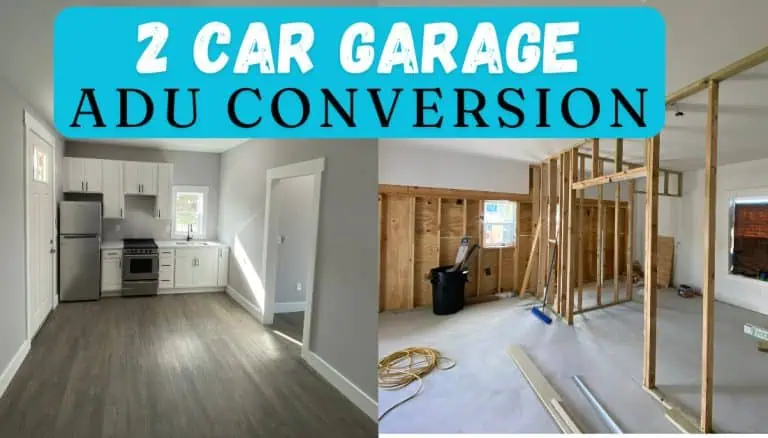 2 car garage adu conversion
