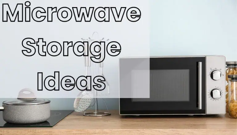 small kitchen microwave storage ideas