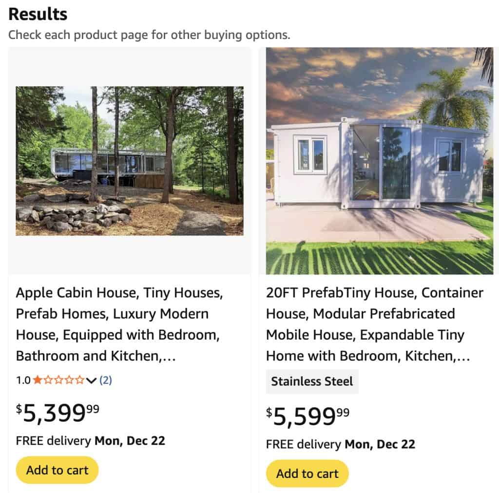 tiny house on amazon are a scam