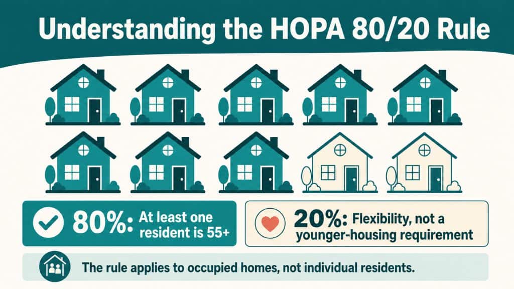 UNDERSTANDING HOPA: RULES FOR 55+ HOUSING COMMUNITIES 3 80 20 rule for hopa