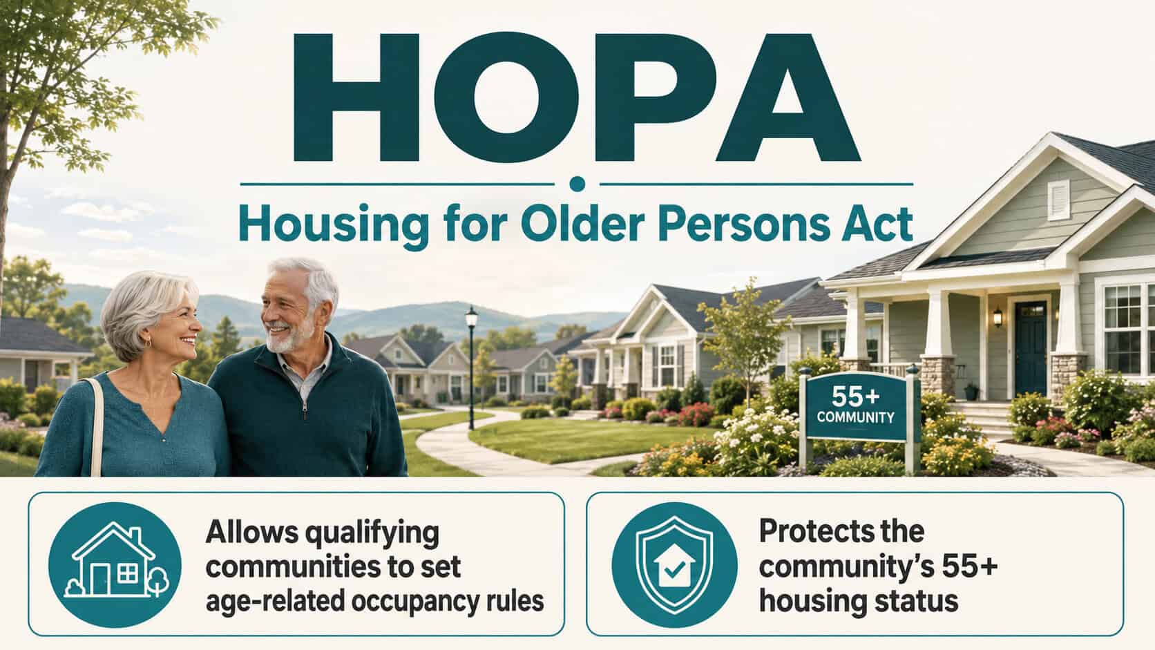 UNDERSTANDING HOPA: RULES FOR 55+ HOUSING COMMUNITIES 1 hopa houisng for older persons act