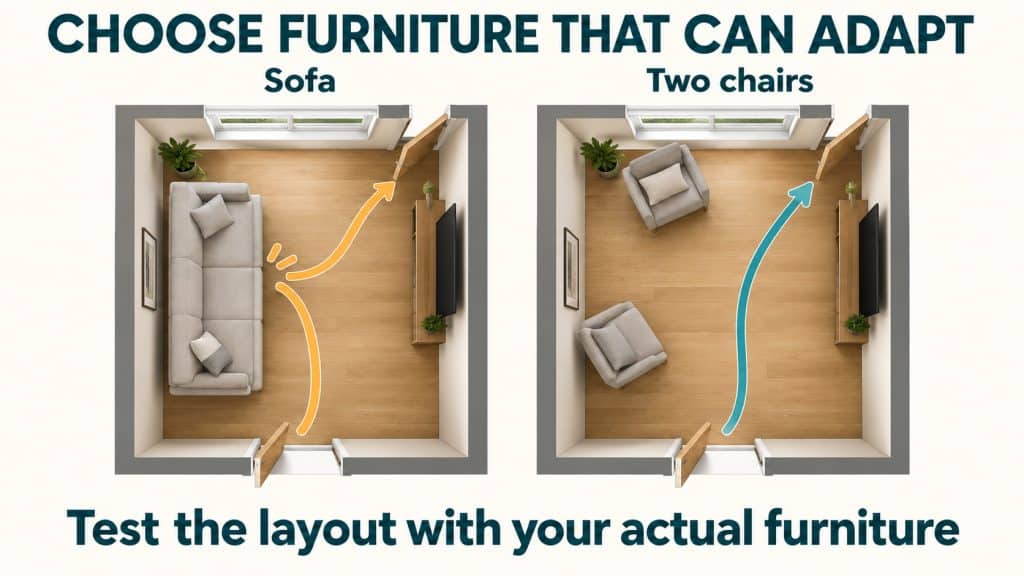 10 EASY ADU DESIGN IDEAS FOR AGING IN PLACE - IN CASE YOU NEED IT ONE DAY 13 2 chairs vs sofa