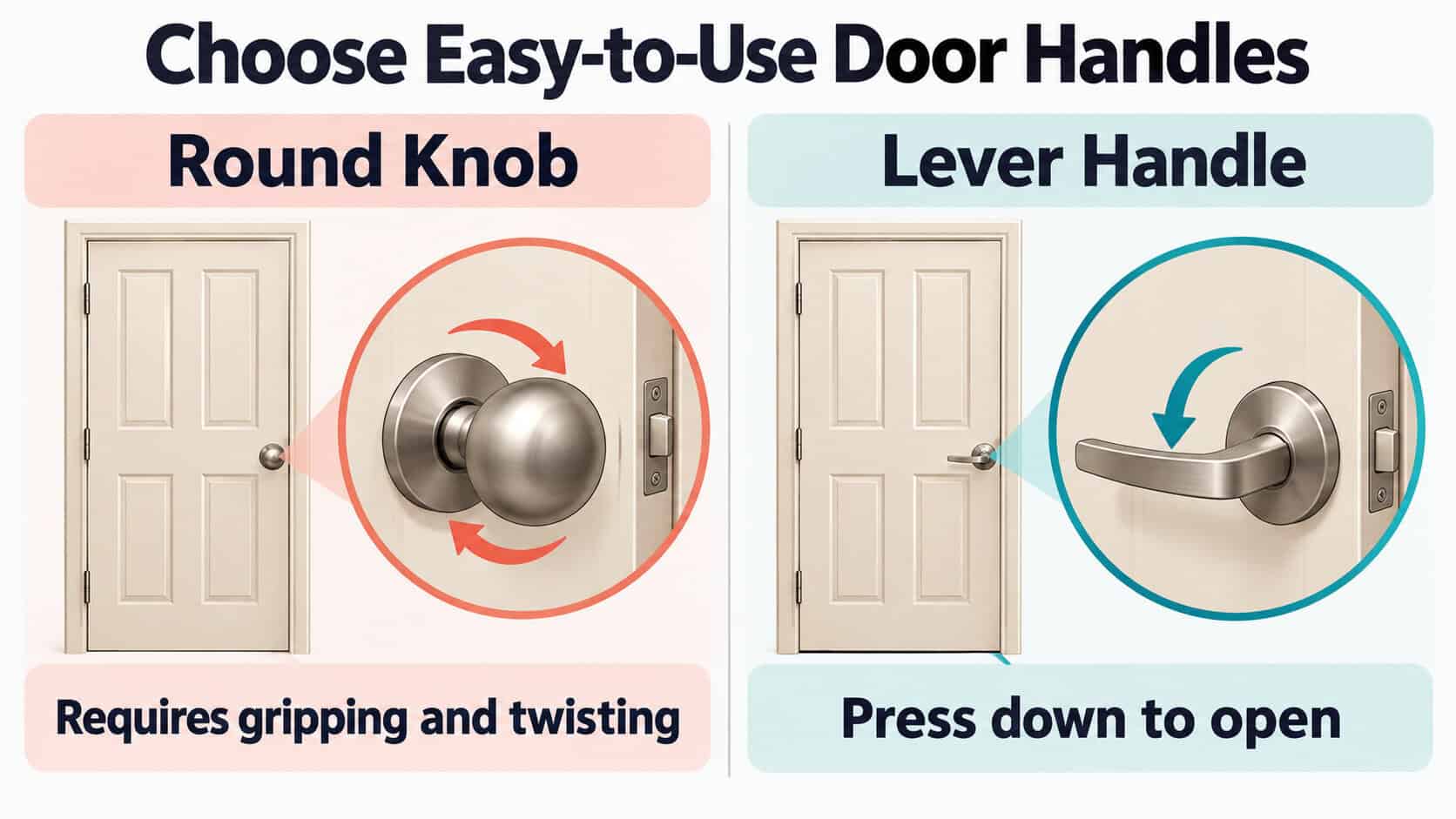 10 EASY ADU DESIGN IDEAS FOR AGING IN PLACE - IN CASE YOU NEED IT ONE DAY 33 Choosing easy-to-use door handles