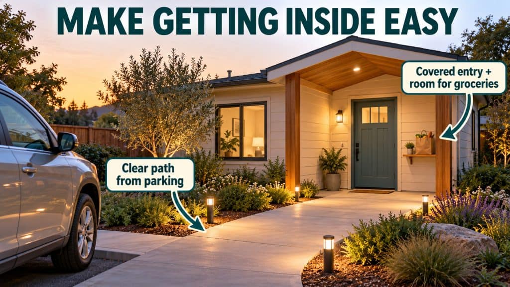 10 EASY ADU DESIGN IDEAS FOR AGING IN PLACE - IN CASE YOU NEED IT ONE DAY 3 easy access into the adu