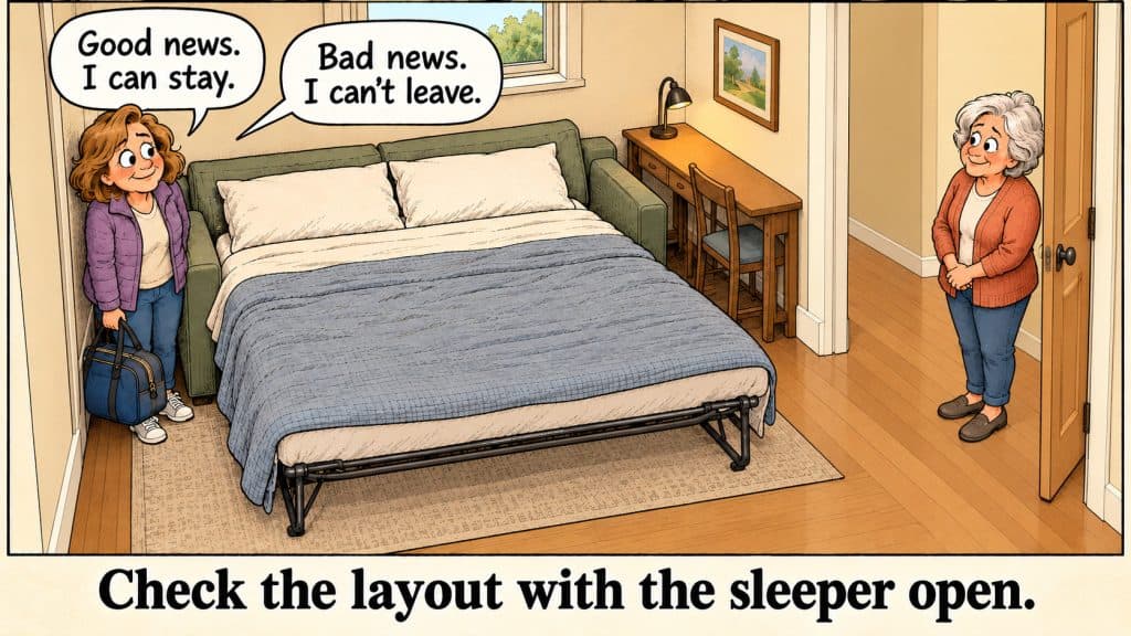10 EASY ADU DESIGN IDEAS FOR AGING IN PLACE - IN CASE YOU NEED IT ONE DAY 37 Open Sleeper, Wider Doorway, Better Exit