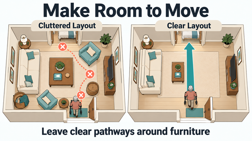 10 EASY ADU DESIGN IDEAS FOR AGING IN PLACE - IN CASE YOU NEED IT ONE DAY 11 clear layouts in a space make mobility easier when aging in place