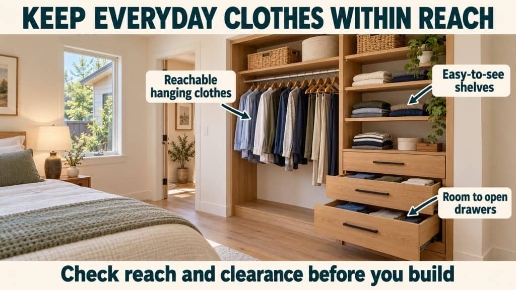 10 EASY ADU DESIGN IDEAS FOR AGING IN PLACE - IN CASE YOU NEED IT ONE DAY 31 easy to reach closet