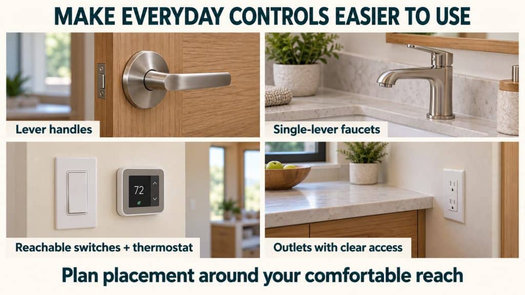 10 EASY ADU DESIGN IDEAS FOR AGING IN PLACE - IN CASE YOU NEED IT ONE DAY 34 everyday controls easy to reach