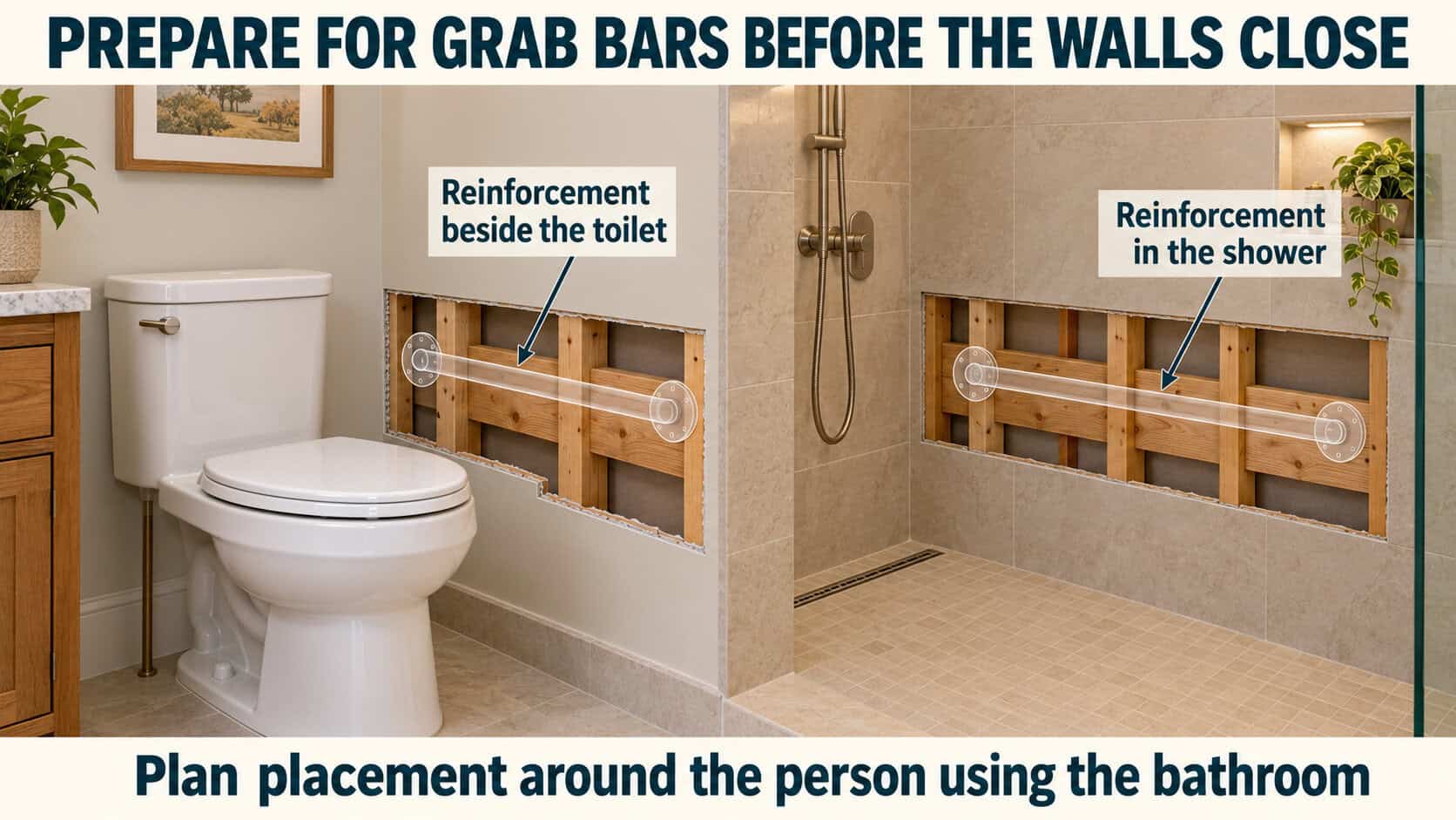 10 EASY ADU DESIGN IDEAS FOR AGING IN PLACE - IN CASE YOU NEED IT ONE DAY 23 grab bar reinforcement
