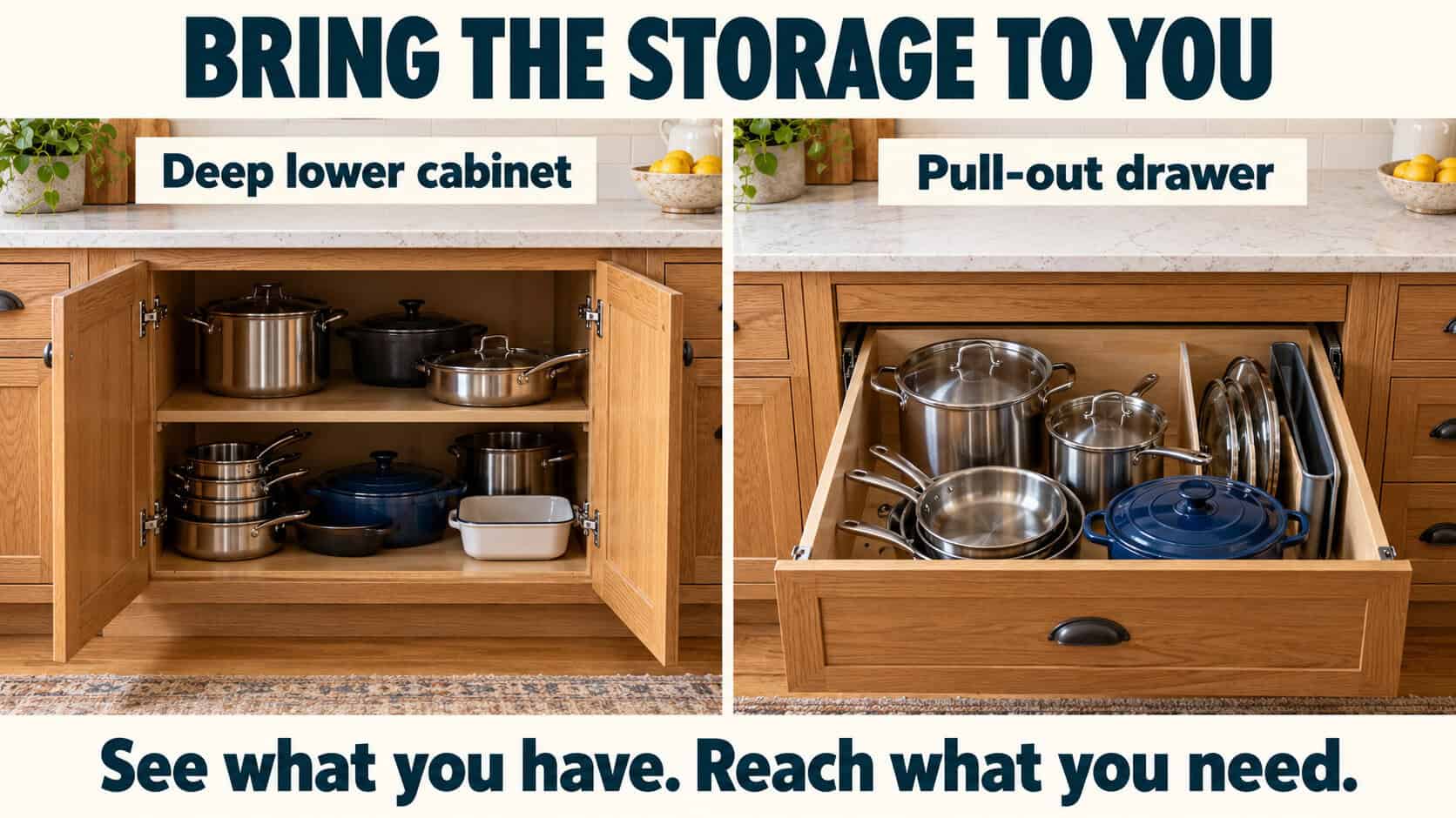 10 EASY ADU DESIGN IDEAS FOR AGING IN PLACE - IN CASE YOU NEED IT ONE DAY 25 pull out drawer in kitchen