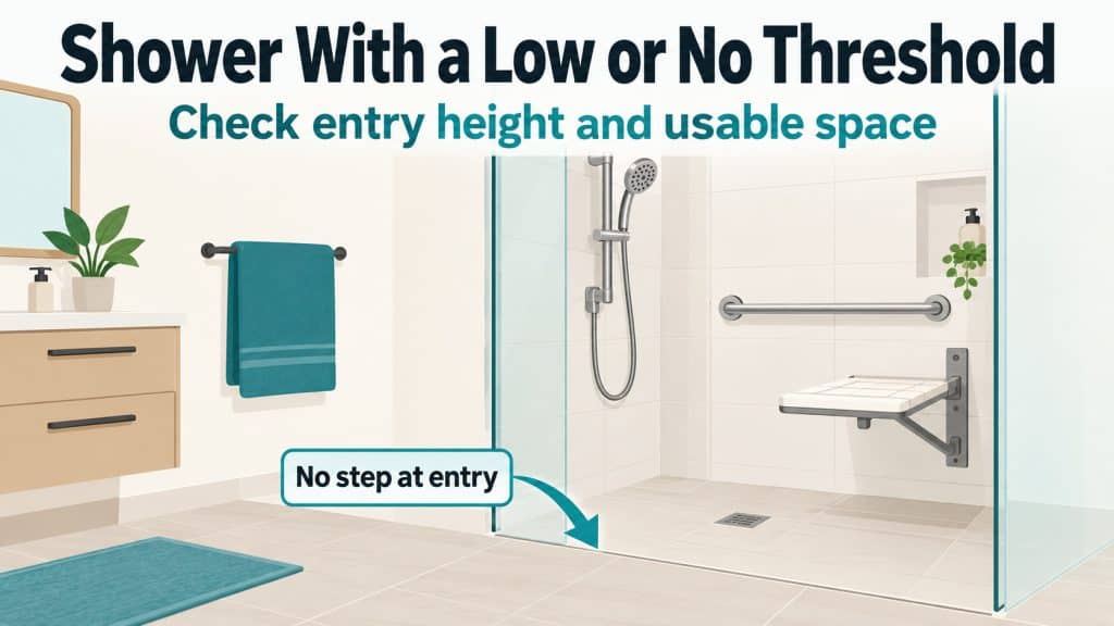 10 EASY ADU DESIGN IDEAS FOR AGING IN PLACE - IN CASE YOU NEED IT ONE DAY 15 shower with low threshold